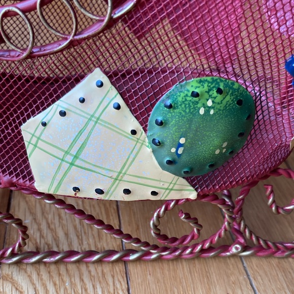 Metal Patchwork Sleigh Centerpiece - Picture 5 of 10